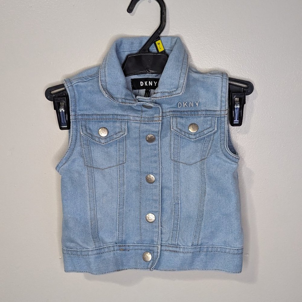 DKNY Toddler Jean Vest 3T Girls EUC